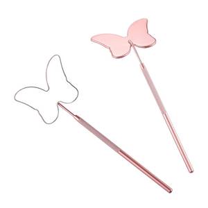 Pinzas de Metal Color Oro Rosa para Extensión de Pestañas, Herramienta de Belleza - Product Image 1
