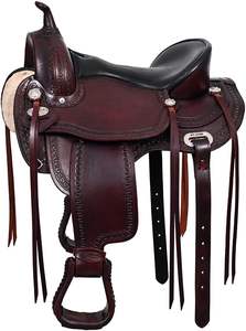Selle de cheval Western anglaise Premium SUPERIOR TRADERZ Modèle 29 en cuir durable, rembourrée, équilibrée et confortable pour l'équitation - Product Image 3