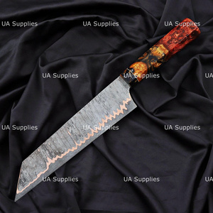 High Quality Hand Forged Copper Damascus Steel Razor <b>Sharp</b> Mosaic Pattern Ambidextrous 8-9.9in Honeycomb Handle <b>Kitchen</b> <b>Knife</b> - Product Image 6