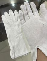 Gants en jersey Fourchette 100% coton Interlock Touch de luxe avec point 3 lignes et bouton Gants confortables pour le travail polyvalent