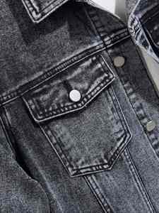 Veste en jean coupe-vent respirante et à séchage rapide de style vintage déchiré de haute qualité pour hommes - Product Image 6