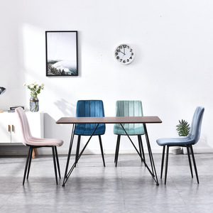 Silla de Comedor de Terciopelo en Oferta, Silla Tapizada con Patas de Metal para Hotel, Apartamento, Recepción, Sala de Espera y <span class=keywords><strong>Restaurante</strong></span> - Product Image 3