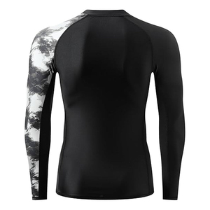 Custom Sailing Nylon Jersey Rash Guard With UV Resistant Reinforced Seams And Digital Sublimation Short Sleeve <b>Compression</b> <b>Shirt</b> - Product Image 2