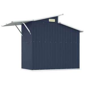 Anthracite 106.3"x51.2"x82.1" Galvanized Steel Garden <b>Shed</b> for <b>Sheds</b> & <b>Storage</b> - Product Image 6