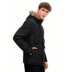 Premium Quality Winter Outdoor Climbing Parka <b>Jackets</b> Hooded Faux Fur Collar Zipper Padded <b>Jacket</b> <b>With</b> Quilted <b>Lining</b> OEM - Product Image 3