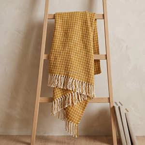 50x60 Inch Neutral <b>Grey</b> Textured Slub Cotton <b>Throw</b> Blanket Handloom Woven Decorative Minimalist Cover - Product Image 4