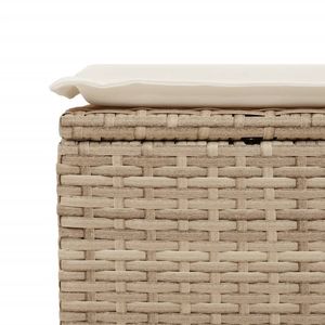 Taburete de Jardín de Poliratán Beige Resistente a los Rayos UV, Cómodas Sillas de Jardín - Product Image 5
