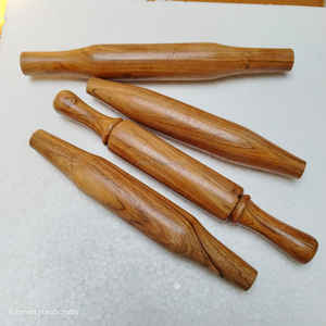 Rodillo de madera de acacia premium, rodillo de masa de madera maciza para hornear a precio económico - Product Image 5