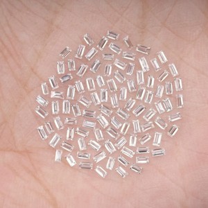 Diamantes sueltos CVD HPHT calibrados, corte baguette recto, piedras de laboratorio creadas para decoración lateral en joyería, color blanco D/E/F, VVS - Product Image 1