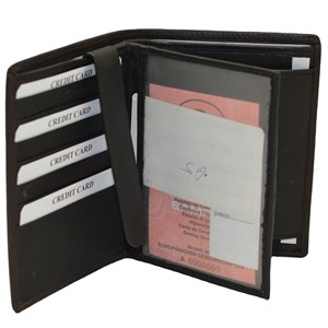 Cappellini <b>Men's</b> Trifold Genuine Leather <b>Wallet</b> RFID Protection Minimalist Design Short Fold Closure Daily Use - Product Image 3