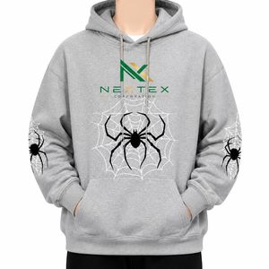 Sweat-shirt à capuche personnalisé avec motif toile d'araignée, pull-over pour homme, streetwear, Halloween, fabrication OEM, vente en gros - Product Image 2
