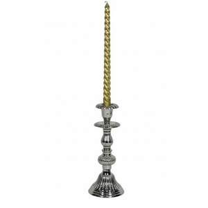 Porte-bougies vintage en laiton massif, finition or antique, porte-bougies coniques en métal pour la décoration de la maison et les centres de table de mariage - Product Image 2