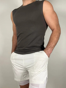 Camiseta Deportiva Personalizada al por Mayor para Hombre, Camiseta sin Mangas Transpirable de Compresión para Verano, Chaleco Ajustado para Gimnasio - Product Image 2