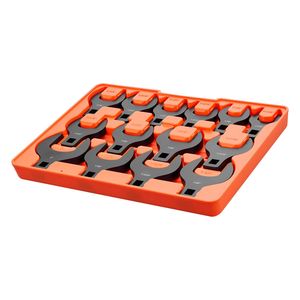 Set di chiavi a forcella da 1/2 pollice, 14 pezzi SAE da 1-1/16 pollici a 2 pollici, con vassoio portaoggetti e marcature a doppia dimensione - Product Image 1