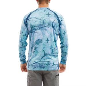 Chemise de pêche à manches longues pour homme, personnalisée, légère, en polyester imprimé, avec logo sublimé, séchage rapide, protection UV. - Product Image 4