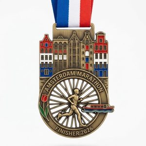 Médailles personnalisées pour fauteuils roulants sportifs, impression UV, plaquées or, émail souple, avec rubans personnalisés pour commandes en gros - Product Image 6