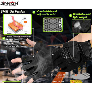 Nuevos guantes deportivos de medio dedo de alto rendimiento para hombre y mujer, guantes de cuero transpirables para gimnasio y Fitness para levantamiento de pesas - Product Image 2