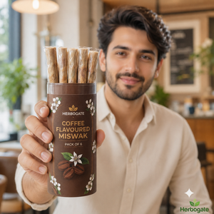 มิสวักกลิ่นกาแฟ แพ็ค 6 ชิ้น ไม้ทำความสะอาดฟันสมุนไพรธรรมชาติ ออกแบบมาเพื่อลมหายใจสดชื่น ฟันสุขภาพดี ดูแลสุขภาพช่องปากทุกวัน - Product Image 1