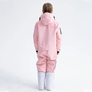 High Quality Children Heated Light Blue <b>Waterproof</b> Ski Jumpsuit Hood Zipper Closure Synthetic Insulation Outdoor Winter Wear - Product Image 4