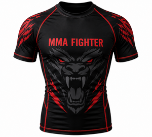 เสื้อรัดกล้ามเนื้อแขนสั้นสำหรับ MMA ยิวยิตสู BJJ ฝึกซ้อมกีฬา ออกแบบพิเศษประสิทธิภาพสูง พิมพ์ลาย HD สำหรับออกกำลังกาย - Product Image 1