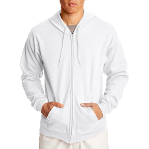 Sweat à capuche zippé personnalisé avec logo brodé, design nouveau, uni, 100% coton, vêtements de sport d'extérieur - Product Image 6