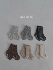 Chaussettes en mélange de laine côtelées Peekaboo pour bébés, enfants et adultes – Chaussettes d'hiver chaudes et confortables - Product Image 3