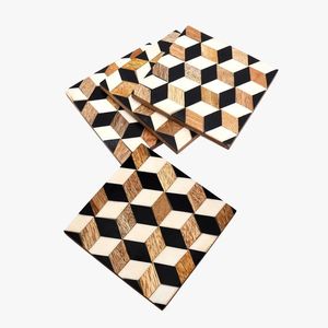 Handmade Decorative Table <b>Coasters</b> Set | Luxury Drink <b>Coasters</b> for Coffee Table & Dining Table Decor - Product Image 6