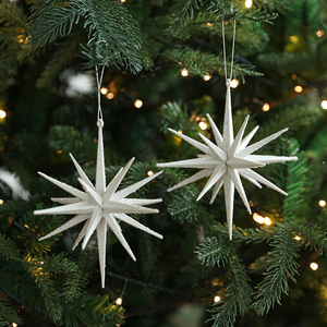 Ornement de Noël en plastique scintillant en forme d'étoile dorée, étanche, pour décoration suspendue, décorations festives pour arbre de Noël - Product Image 5