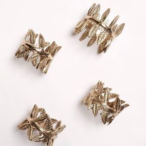 Anneaux de serviette en métal écologiques en gros pour mariage et fête, supports de serviettes de table ronds dorés de luxe de la meilleure qualité - Product Image 1