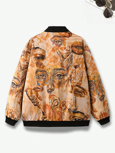 Custom Logo Patches Bomber <b>Jacket</b> Letternan <b>Vintage</b> Casual Hip Hop Bomber Leather Sleeve <b>Varsity</b> <b>Jacket</b> - Product Image 2