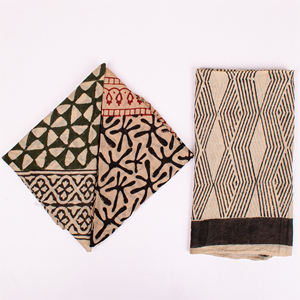 ชุดผ้าพันคอคอตตอนรักษ์โลก 3 ชิ้น ลายบากรู สไตล์อินเดียโบโฮ ใช้ได้ทุกฤดู จาก Craftjaipur - Product Image 5