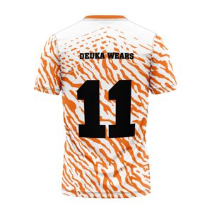 เสื้อวอร์มอัพทีมเยาวชนแบบซับลิเมชั่นสั่งทำพิเศษ แห้งเร็ว ระบายอากาศได้ดี ผลิตจากโพลีเอสเตอร์ 100% เสื้อสำหรับยิงลาครอสสำหรับเด็กผู้หญิง ผู้ผลิต OEM - Product Image 2