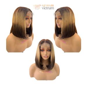 Ombre Bob peluca Estilo libre crudo vietnamita proveedores de cabello humano Cierre de encaje peluca mejor estilista Vietnam cabello - Product Image 2