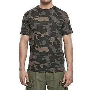 T-shirt à manches courtes pour homme, col rond, camouflage, coupe classique, imprimé numérique, logo sur le devant, 100% coton tricoté, pour perfectionnistes - Product Image 4