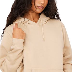 Sweat à capuche surdimensionné pour femmes en polaire avec logo personnalisé OEM ODM pull à coupe ample sweat chaud pour l'hiver hauts avec logo à l'avant vente en gros - Product Image 4