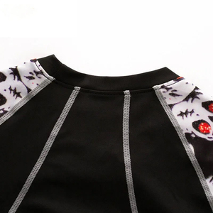 Men Long Sleeve <b>Compression</b> Rash Guard Skull Print Quick Dry Polyester Full Sleeve Workout <b>Shirt</b> - Product Image 4