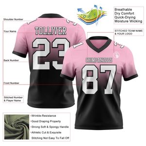 Jersey de Fútbol Americano OEM ODM, Ropa Deportiva Personalizada para Equipos, Impresión por Sublimación, Tela de Poliéster Transpirable y Resistente, Proveedor - Product Image 4