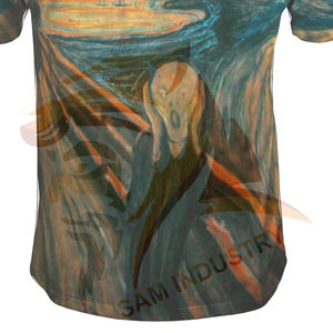 Camiseta de manga corta con cuello redondo y estampado por sublimación de último diseño para hombre, ropa informal, camiseta de sublimación de alta calidad para hombre - Product Image 5