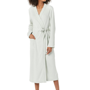 Albornoz de Baño con Capucha de Lujo de Primera Calidad, Cierre con Cordón, Secado Rápido, Unisex, Nuevo Diseño, Logotipo Personalizado, 100% Algodón, para Mujer - Product Image 1