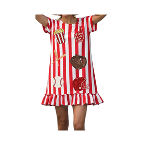 Nouvelle Robe Décontractée Noire à Paillettes Style Moderne, Taille Unique, Manches Courtes, Respirante, pour Femme, Idéale pour les Journées de Match - Product Image 3