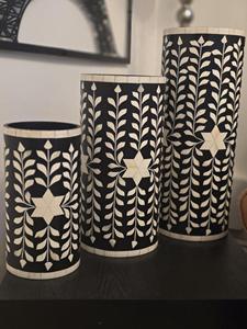 Macetero de Metal con Incrustaciones de Hueso, Hecho a Mano, Forma Redonda, Estilo Minimalista, para Decoración del Hogar, Producto de Lujo, Exportaciones al por Mayor - Product Image 2