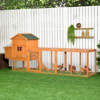 Poulailler extérieur extra large de type A avec plateau amovible pour poulets et cailles de jardin