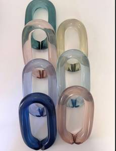 Maillons de chaîne en résine personnalisables, grande taille et couleurs claires, maillons en résine multicolores de grande taille disponibles. - Product Image 4