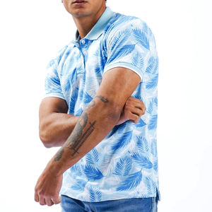 Nouveaux polos de golf imprimés à la mode, design tendance, manches courtes, broderie personnalisée du logo, polos pour hommes - Product Image 6