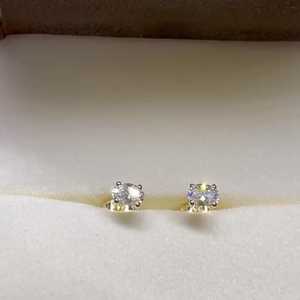 Pendientes Minimalistas con Diamantes Ovalados Cultivados en Laboratorio, Oro Sólido de 14K/18K, Joyería para Uso Diario, Regalos para Mujeres, Venta al Por Mayor - Product Image 3
