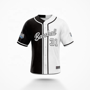 Maillot de baseball haute performance personnalisé avec logo d'équipe, respirant, anti-humidité, à boutons, pour le sport et les matchs - Product Image 1