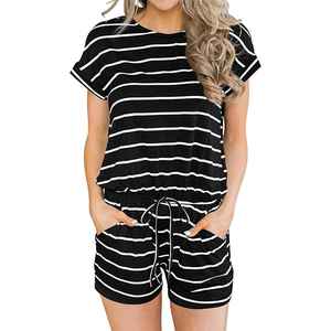 Conjunto de Verano para Mujer de Alta Calidad, Servicio OEM, Colores Pastel Personalizados, Tela Ligera de Spandex, Mangas Cortas - Product Image 3