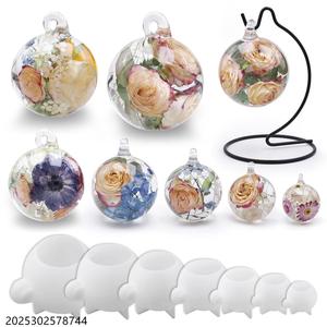 Spherical Sphere With Hole Sphere Night Light Specimen Table Decoration <b>Epoxy</b> <b>Resin</b> Silicone Mold - Product Image 2