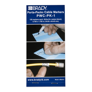 Brady Self-Laminating <b>Blank</b> Wire Label <b>Books</b> Durable Self-Adhesive Cable ID Stickers 4x6 - Product Image 1