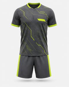 Conjunto de Camiseta de Fútbol para Hombre, Cuello en V, Manga Corta, Color Sólido, Impresión por Sublimación, Absorbe la Humedad, Transpirable, Poliéster, Ajuste Atlético - Product Image 3